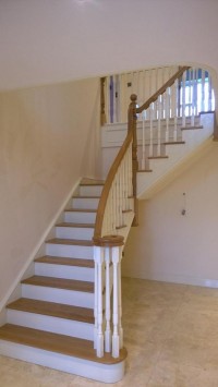 Oak and Cream Staircase By Haughey Joinery Ltd