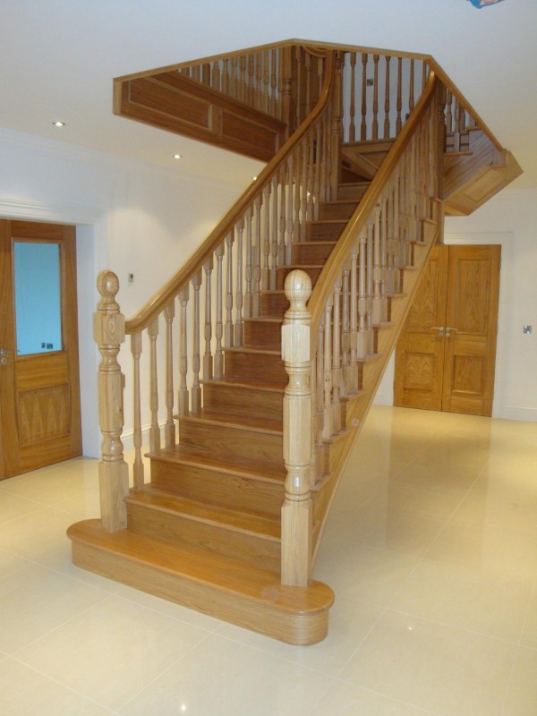 Stunning Oak Central Staircase Flared By Haughey Joinery Ltd